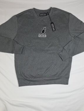 Kangol Men's Grey Logo Crewneck Sweater Size M